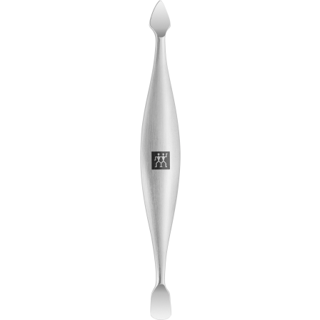 ZWILLING Premium Nagelhautschieber und -reiniger aus rostfreiem Edelstahl mit zwei unterschiedlichen Spitzen.