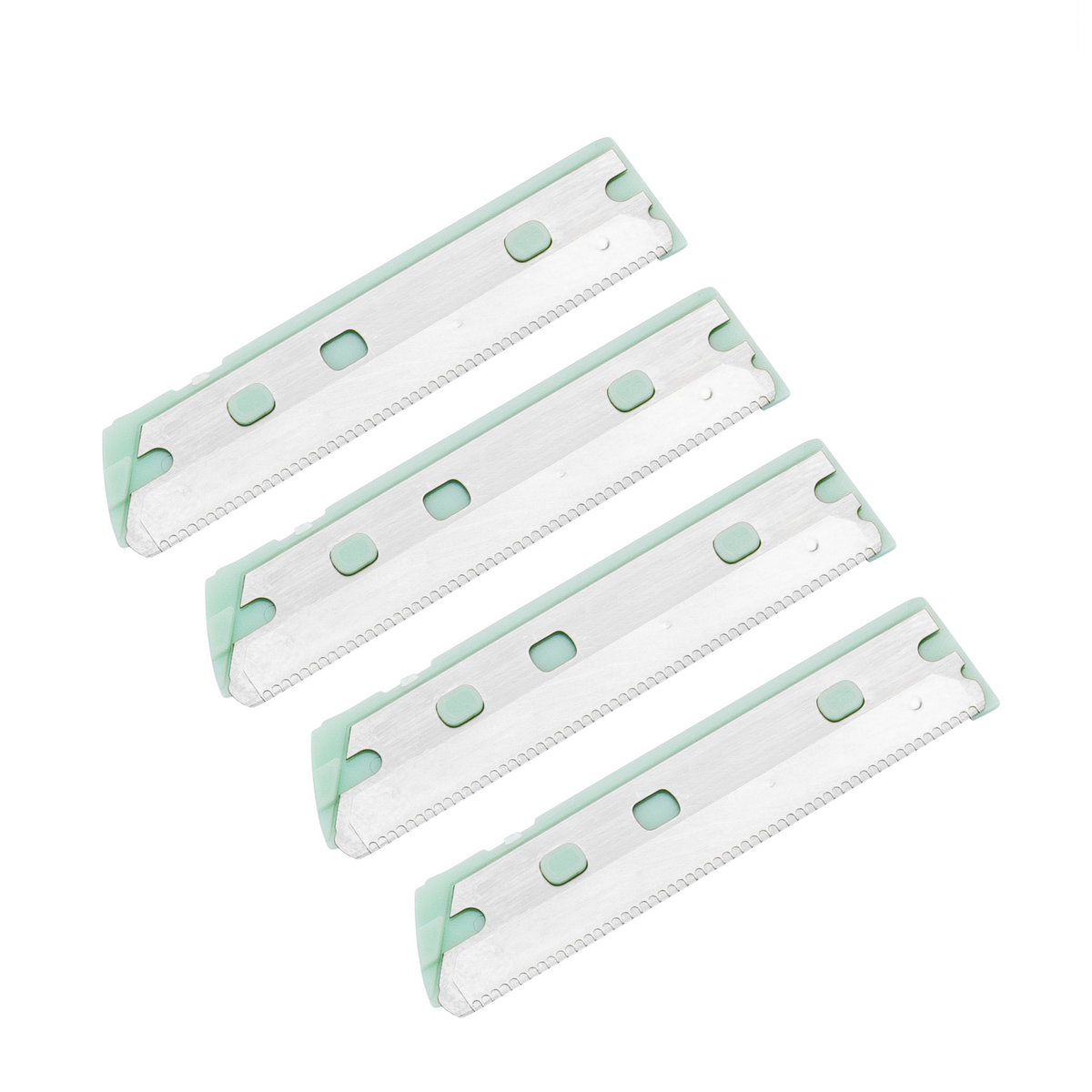 Vier ZWILLING Premium Ersatzklingen aus Edelstahl für den ZWILLING Premium Gesichtshaar-Rasierer.