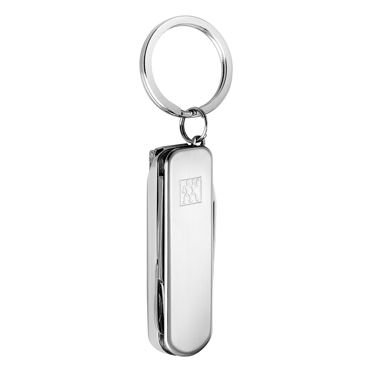 Geschlossenes ZWILLING Classic Nagelpflege Multi-Tool in Taschenmesser-Optim mit Nagelknipser, Nagelfeile, Schere und Taschenmesser aus rostfreiem Edelstahl und Schlüsselring.