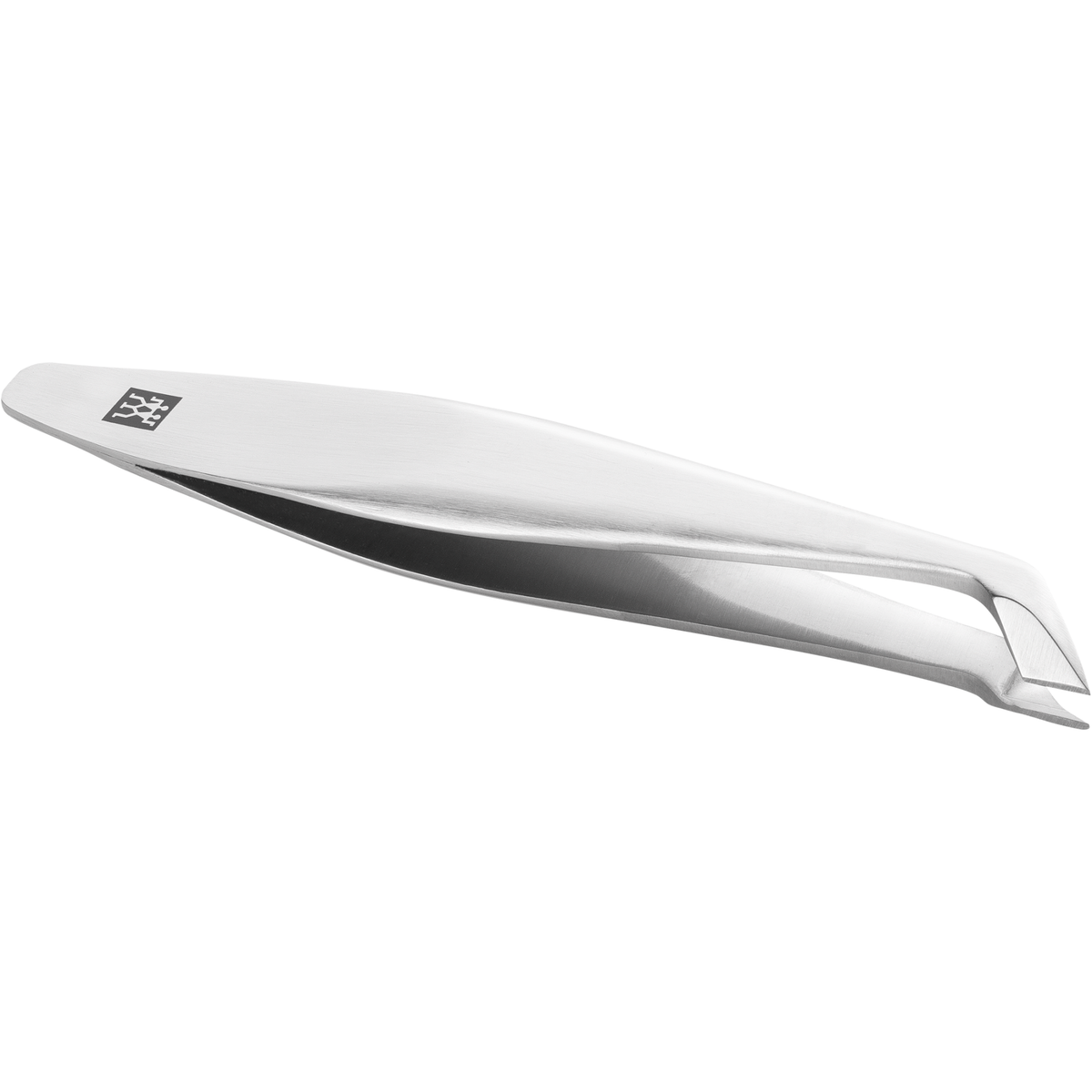 Queransicht eines ZWILLING Premium Nagelhautschneiders aus rostfreiem Edelstahl mit scharfen, abgewinkelten Schneiden.