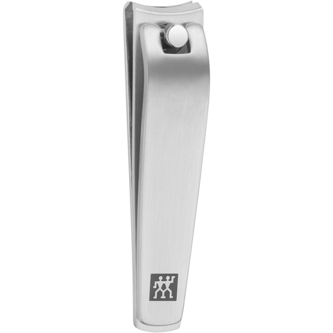 ZWILLING Premium Nagelknipser aus rostfreiem Edelstahl mit gebogener Schneide.