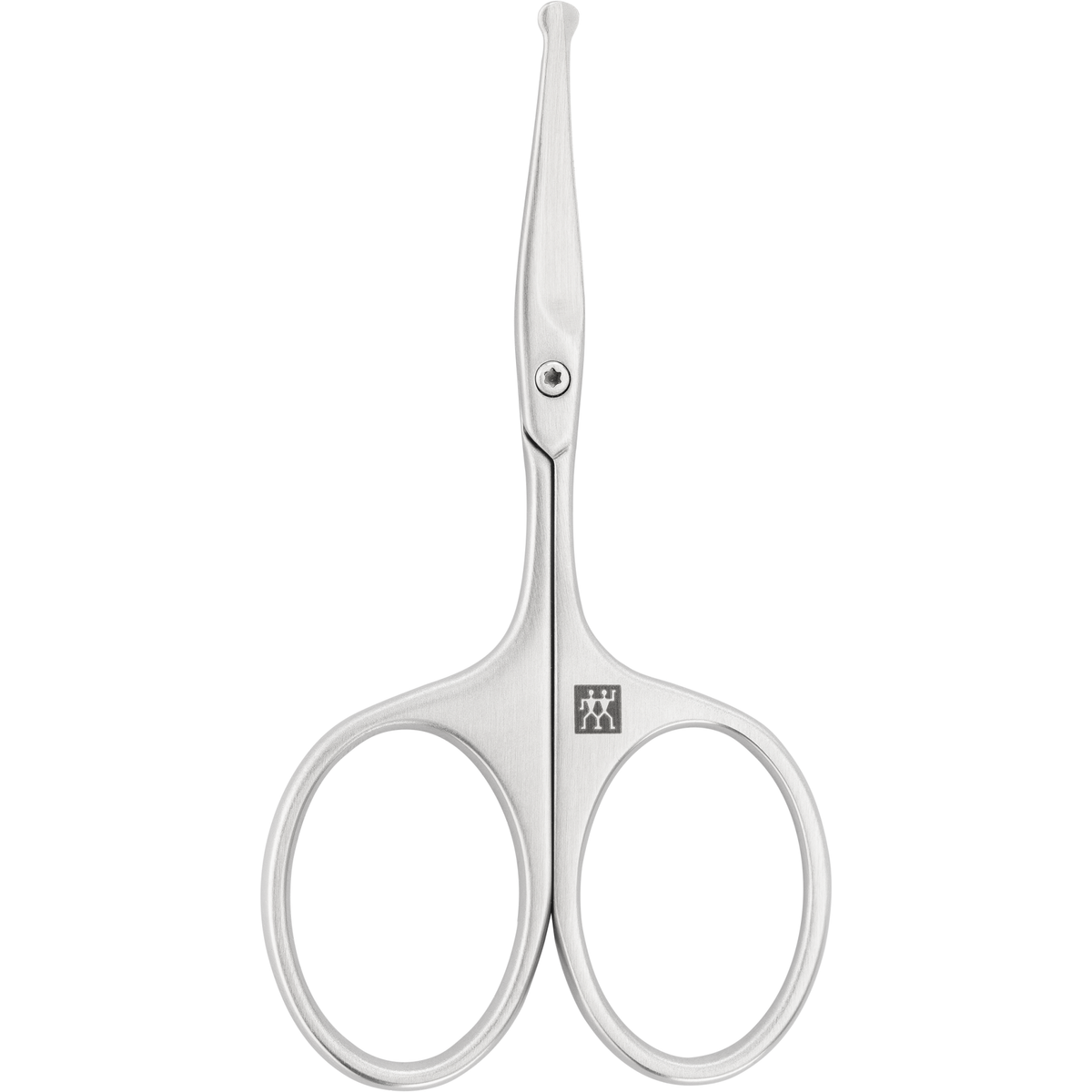 ZWILLING Premium Nasen- und Ohrenhaarschere aus rostfreiem Edelstahl mit gerader Schneide und abgerundeter Spitze.