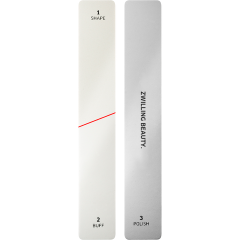 ZWILLING Premium Polierfeile mit drei unterschiedlich feinen Seiten zum Formen, Glätten und Polieren.